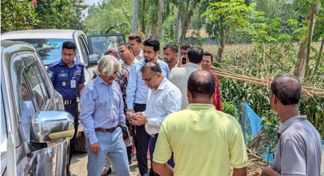 চীনের হাসপাতাল নির্মাণ: রংপুরে তিস্তার চরাঞ্চল পরিদর্শন