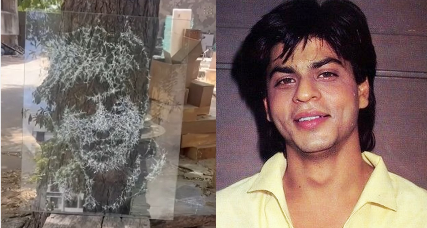 শাহরুখ ভক্তের কাণ্ড: কাঁচ ভেঙে চেহারা বানিয়ে চমক