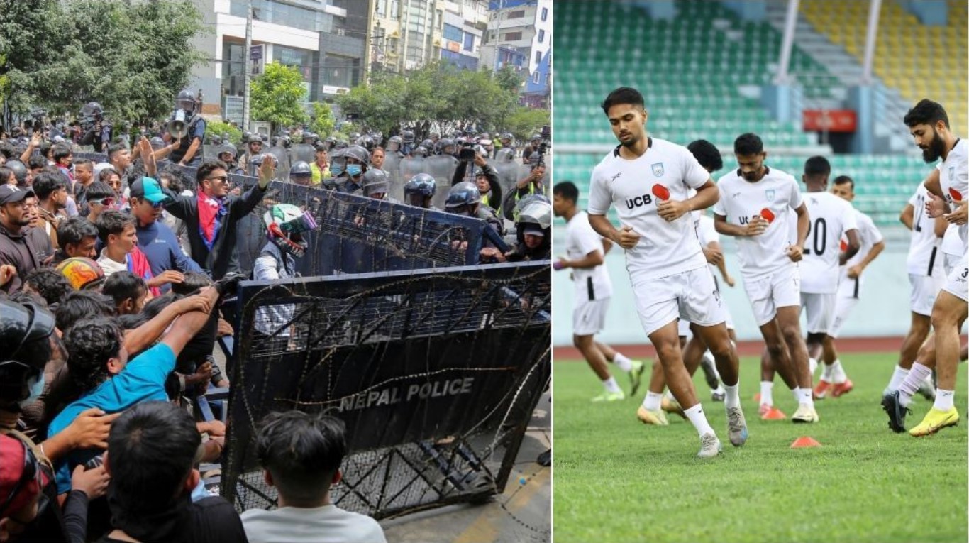 নেপালে বিক্ষোভ: আজই দেশে ফিরছেন বাংলাদেশ জাতীয় ফুটবল দল