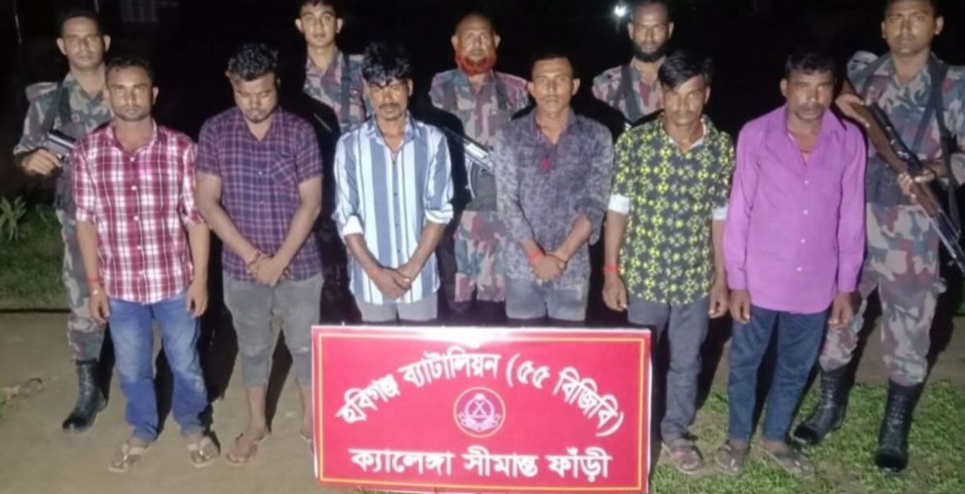 হবিগঞ্জের চুনারুঘাটে অবৈধভাবে ভারতে প্রবেশকালে আটক ৬