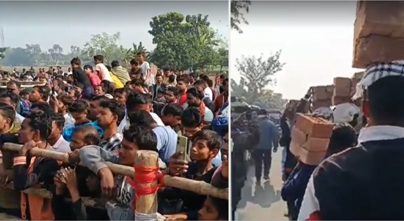 মুর্শিদাবাদের রেজিনগরে বাবরি মসজিদ নির্মাণে মানুষের ঢল