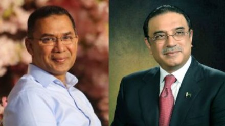 তারেক রহমানকে পাকিস্তানের প্রেসিডেন্ট আসিফ আলি জারদারিঅভিনন্দন  